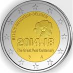 25x 2€ BELGIE 2014 100ste verj v/d uitbraak W0  v, Ophalen of Verzenden, België, 2 euro