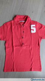 Bellerose - Rode polo dames. Maat 1 (XS), Manches courtes, Taille 34 (XS) ou plus petite, Porté, Rouge