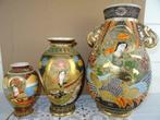 Vase Satsuma vase antique 3x Satsuma Japon Également en vent, Enlèvement ou Envoi