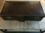 vintage koffer , valies in leder, Antiek en Kunst, Ophalen