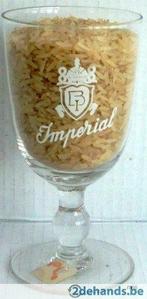 Bier brouwerij glas Imperial Anderlecht Brussel op voet, Verzamelen, Biermerken, Gebruikt, Ophalen of Verzenden