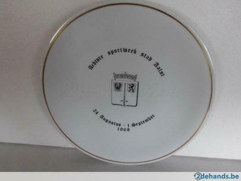 oud bord " sportweek  AALST 1968 ", Antiek en Kunst, Antiek | Keramiek en Aardewerk, Ophalen of Verzenden