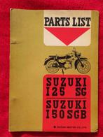 SUZUKI 125 SG 150 SGB Parts List Japon moto vintage oldtimer, Motos, Modes d'emploi & Notices d'utilisation, Suzuki