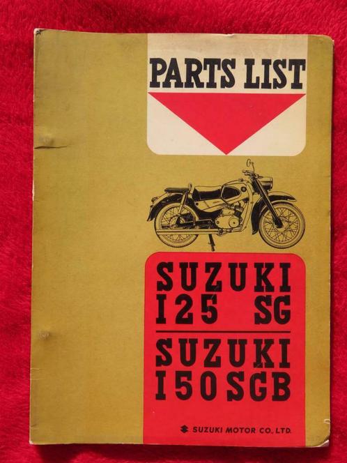 Onderdelenlijst SUZUKI 125 SG 150 SGB Japan moto vintage, Motoren, Handleidingen en Instructieboekjes, Suzuki, Ophalen of Verzenden