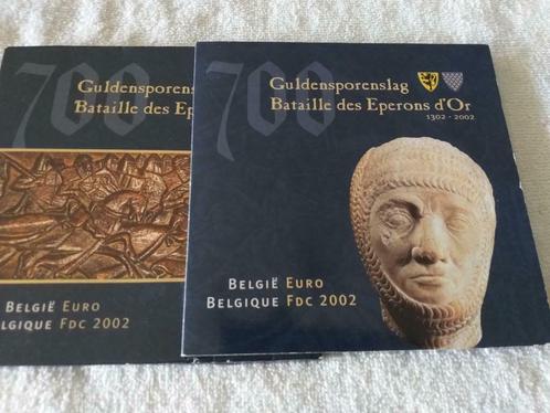 Belgie FDC 2002 Guldensporenslag., Postzegels en Munten, Munten | Europa | Euromunten, Setje, Overige waardes, België, Ophalen of Verzenden