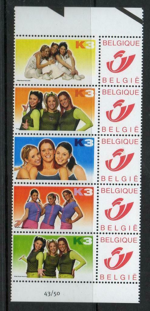 duostamps K3, Postzegels en Munten, Postzegels | Europa | België, Ophalen of Verzenden
