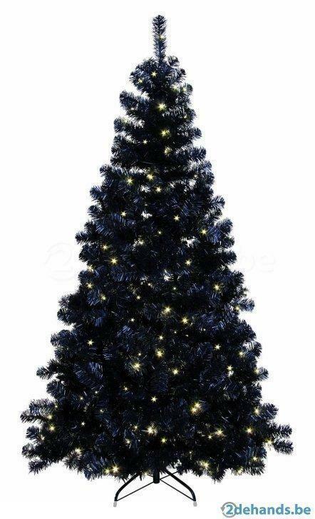 Grote Zwarte Kerstboom 2.10m Incl. Ledverlichting Nieuw!, Divers, Noël, Neuf, Enlèvement ou Envoi