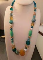 Te koop: UNIEK,NIEUW!! Mooie turquoize halsketting, Nieuw, Groen, Overige materialen, Ophalen of Verzenden