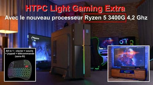 Neuf HTPC Home Cinema Light Gaming Extra 2200G + garantie !, Informatique & Logiciels, Ordinateurs de bureau, Neuf, 4 Ghz ou plus