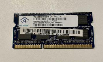 2 GB DDR3 1333 MHz RAM-geheugen