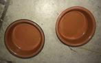 Terracotta bekers, Zo goed als nieuw, Aardewerk, Effen, Kom(men)