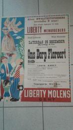 affiche liberty mengvoeders, stad Lokeren, drukkerij D' Hoog, Verzenden, Gebruikt, Overige typen