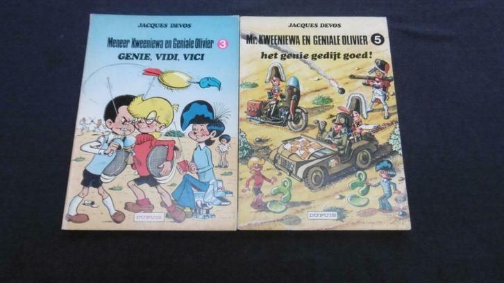2 strips : Mr. Kweeniewa en geniale olivier, Boeken, Stripverhalen, Gelezen, Ophalen of Verzenden