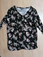 Zwarte blouse met bloemenprint Street One (maat 42), Noir, Porté, Taille 42/44 (L), Street One