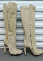 63B* MAI PIU SENZA sexy hautes bottes tout cuir beiges (35), Comme neuf, Beige, Envoi, Bottes hautes