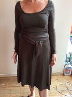 Cora Kemperman jurk met lange mouwen bruin L, Brun, Porté, Taille 42/44 (L), Enlèvement ou Envoi