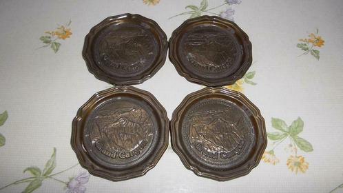 Grand Canyon - 4 nieuwe koperen onderzetters, Huis en Inrichting, Woonaccessoires | Onderzetters, Nieuw, Glas of Kopje, Ophalen of Verzenden