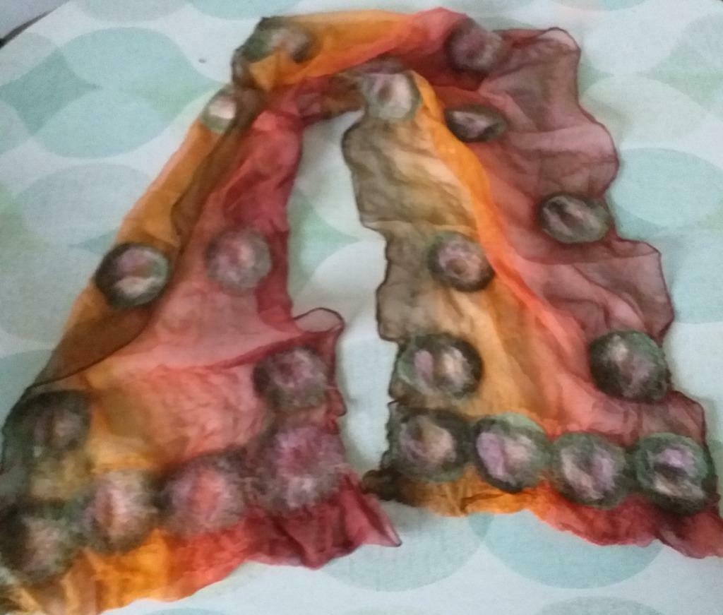 sjaal in zijde en wol, MET, Enlèvement ou Envoi, Comme neuf, Écharpe