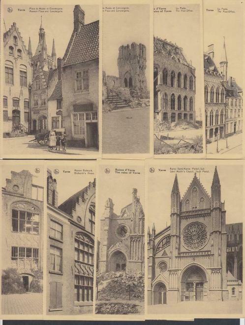 Lot 8 cartes postales anciennes de Ypres Ieper guerre 14-18, Verzamelen, Postkaarten | België, Ongelopen, West-Vlaanderen, Voor 1920