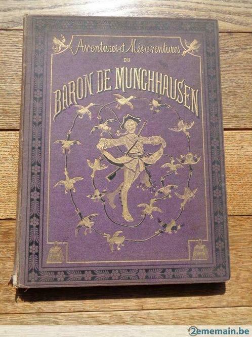 Aventures et mésaventures du Baron De Munchausen 1879, Antiquités & Art, Antiquités | Livres & Manuscrits