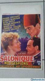 affiche cinéma Salonique nid d'espions, louis Jouvet, Verzamelen, Posters, Gebruikt, Ophalen of Verzenden, Film en Tv