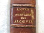 Louvain – archives communales – J. Cuvelier - EO 1929/30/32, Livres, Histoire nationale, Utilisé, Enlèvement ou Envoi