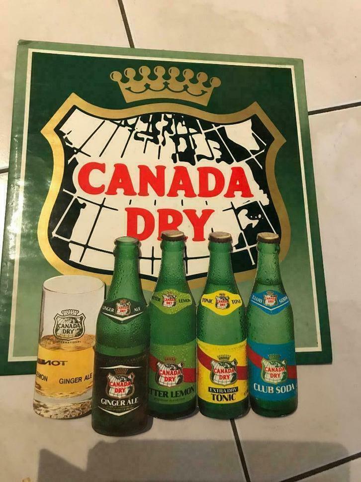 Karton Canada Dry België 1983, Verzamelen, Merken en Reclamevoorwerpen, Gebruikt, Reclamebord, Ophalen of Verzenden
