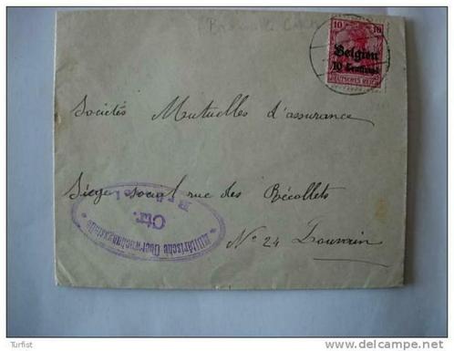brief braine -le-comte naar Leuven 8-01-1915, Postzegels en Munten, Brieven en Enveloppen | België, Brief, Ophalen of Verzenden