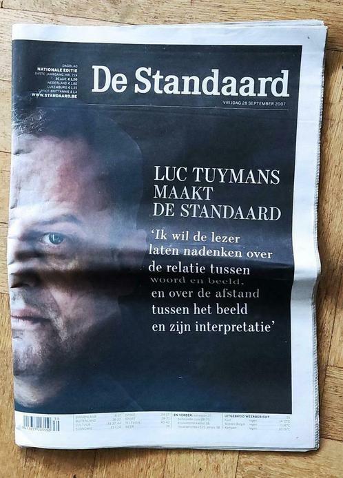 De Standaard Luc TUYMANS maakt De Standaard, Boeken, Tijdschriften en Kranten, Zo goed als nieuw, Ophalen of Verzenden