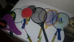 25 rackets / racket / raketten / rakketten, Sports & Fitness, Tennis, Comme neuf, Raquette, Enlèvement