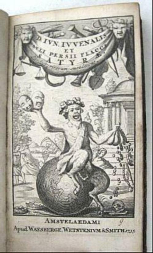 Juvenalis 1735 Met gravure Waesberge Wetstenium & Smith, Antiek en Kunst, Antiek | Boeken en Manuscripten, Ophalen of Verzenden