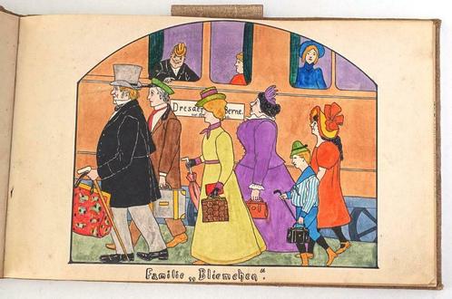 Schetsboek met 13 tekeningen in Jugendstil-stijl Rud. Haak, Antiek en Kunst, Kunst | Tekeningen en Fotografie, Ophalen of Verzenden