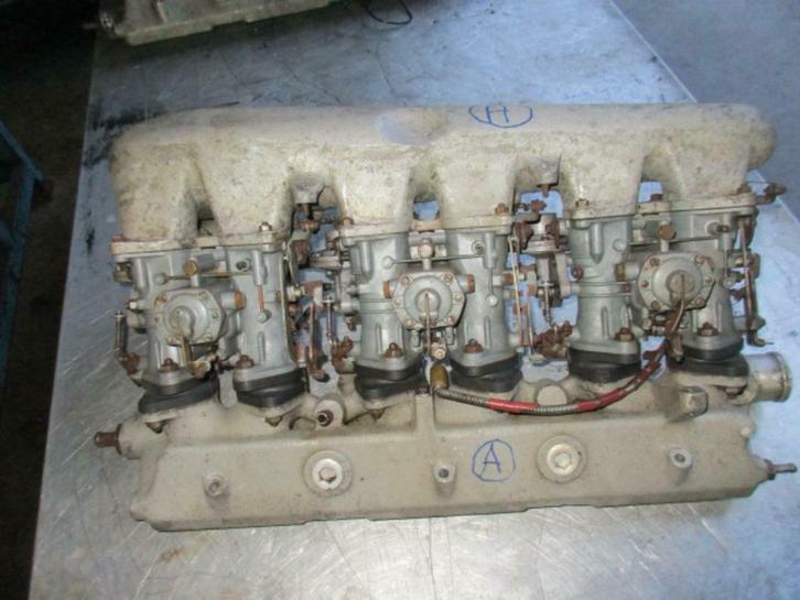 Carburateurs en spruitstuk voor Alfa Romeo 2600 Coupè, Auto-onderdelen, Motor en Toebehoren, Alfa Romeo, Oldtimer onderdelen, Gebruikt