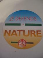 Sticker Ik verdedig NATURE CGER, Verzamelen, Ophalen of Verzenden, Nieuw, Overige typen
