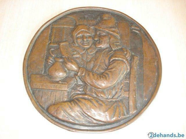 Teniers: "Breugeltafereel", Antiek en Kunst, Antiek | Brons en Koper, Koper, Ophalen of Verzenden
