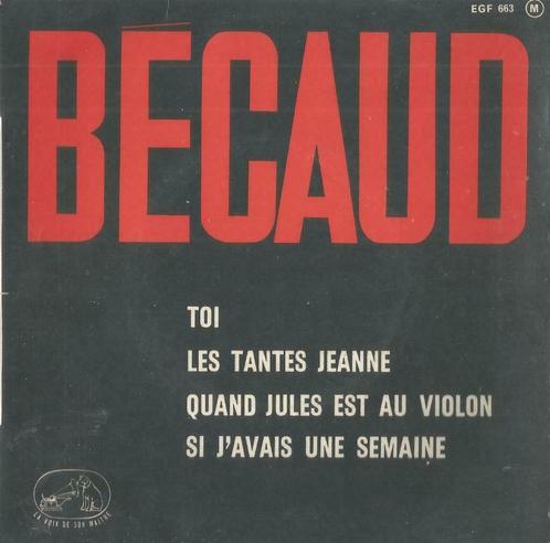 Gilbert Becaud – Toi / Les tantes Jeanne + 2 – Single - EP, Cd's en Dvd's, Vinyl Singles, Gebruikt, Single, Pop, 7 inch, Ophalen of Verzenden