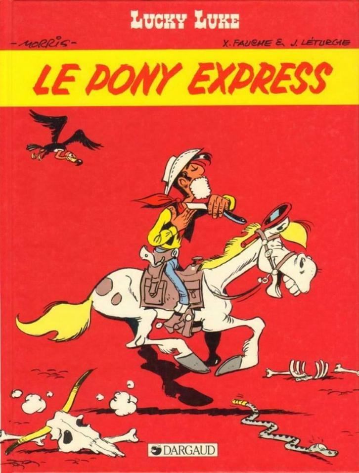 Lucky Luke,Le Pony Express,Première édition, Boeken, Stripverhalen, Gelezen, Eén stripboek, Ophalen of Verzenden