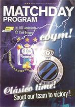 RSCA ANDERLECHT vs CLUB BRUGGE - MATCH PROGRAM 26/01/2014, Comme neuf, Livre ou Revue, Envoi