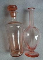 roze glazen flesjes, Antiek en Kunst, Antiek | Glaswerk en Kristal, Ophalen of Verzenden