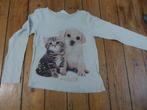 t-shirt manches longues beige chien chat 4 -6 ans, Enfants & Bébés, Vêtements enfant | Taille 104, Fille, Chemise ou À manches longues