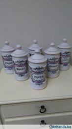 serie 6 apotheekpotten, Antiek en Kunst