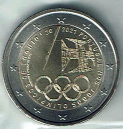 2 euro Portugal 2021 Olympische Spelen UNC, Postzegels en Munten, Munten | Europa | Euromunten, Losse munt, 2 euro, Portugal, Verzenden