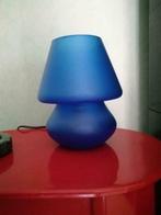 Lampe de table vintage SCE en verre bleu, Antiek en Kunst, Ophalen