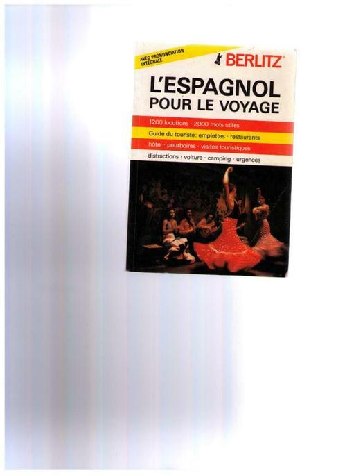 Berlitz - L'espagnol pour le voyage - 1987 - 1200 locutions,, Livres, Langue | Espagnol, Utilisé, Non-fiction, Envoi