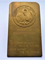 Messing medaille/plaquette Bloeddonorerkenning., Ophalen of Verzenden