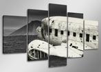Nieuw * 5 Luik van Canvas * Zwart Wit Vliegtuig 80x160cm, Nieuw, Ophalen of Verzenden, 125 cm of meer, 75 cm of meer