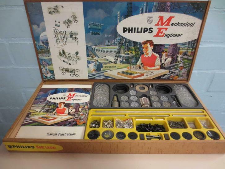 Philips Mechanical Engineer ME1200 bouwdoos -Franse versie -, Antiek en Kunst, Antiek | Speelgoed, Ophalen of Verzenden