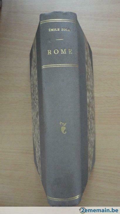 1896  - Rome - Emile Zola - en très bon état - roman, Antiek en Kunst, Antiek | Boeken en Manuscripten, Ophalen of Verzenden