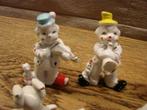 verzameling retro witte beeldjes: beertejs-poes-hond-clown -, Overige typen, Ophalen of Verzenden