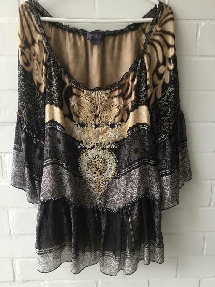 Blouse/tuniek HALÉ BOB, Kleding | Dames, Blouses en Tunieken, Zo goed als nieuw, Maat 36 (S), Bruin, Ophalen of Verzenden